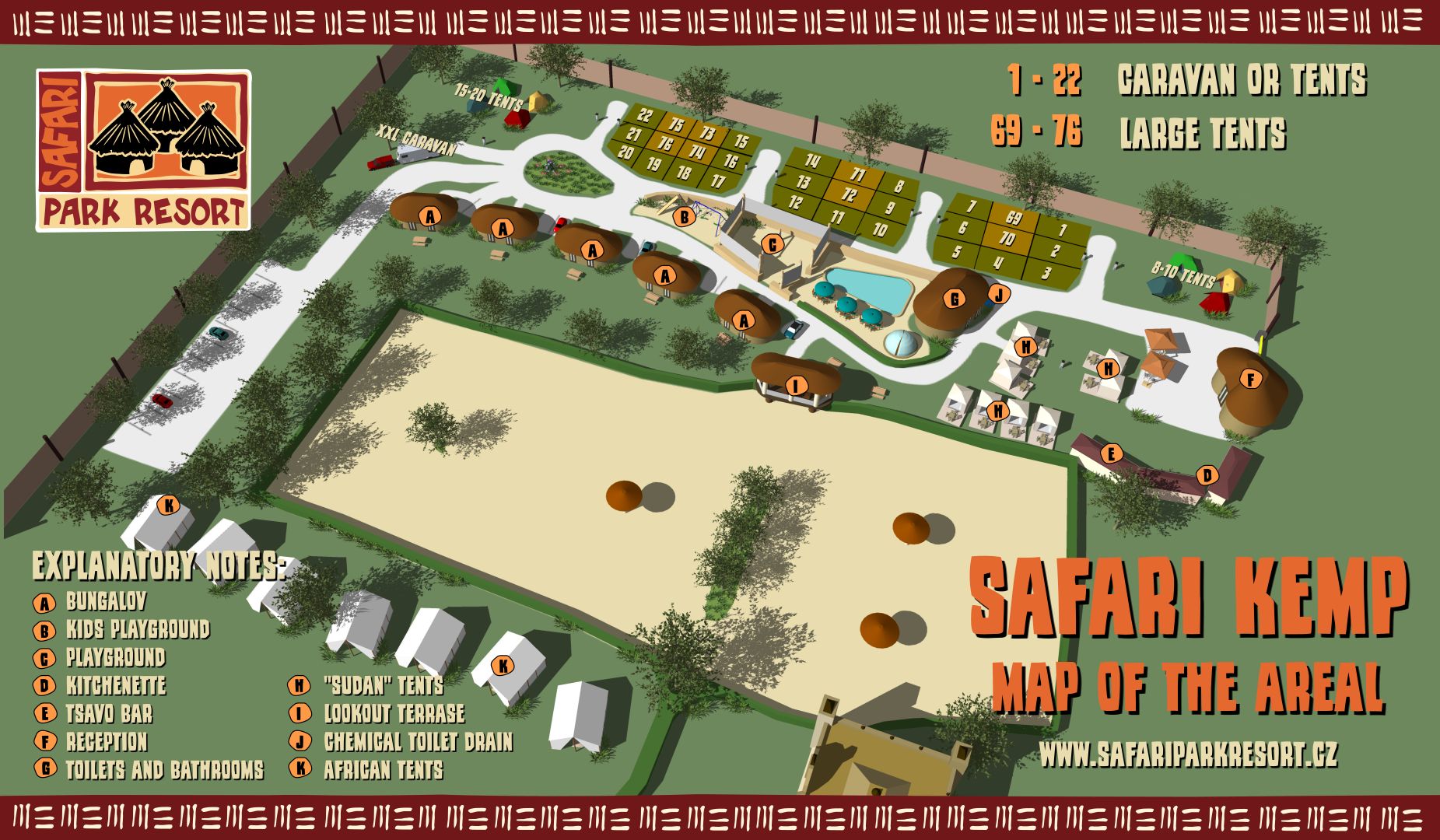 safari park hotel location map