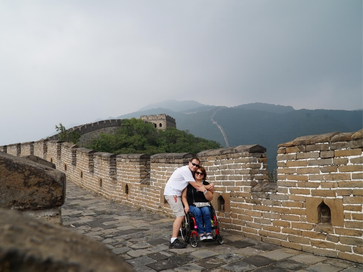 Míša a Lukáš na Velké čínské zdi.